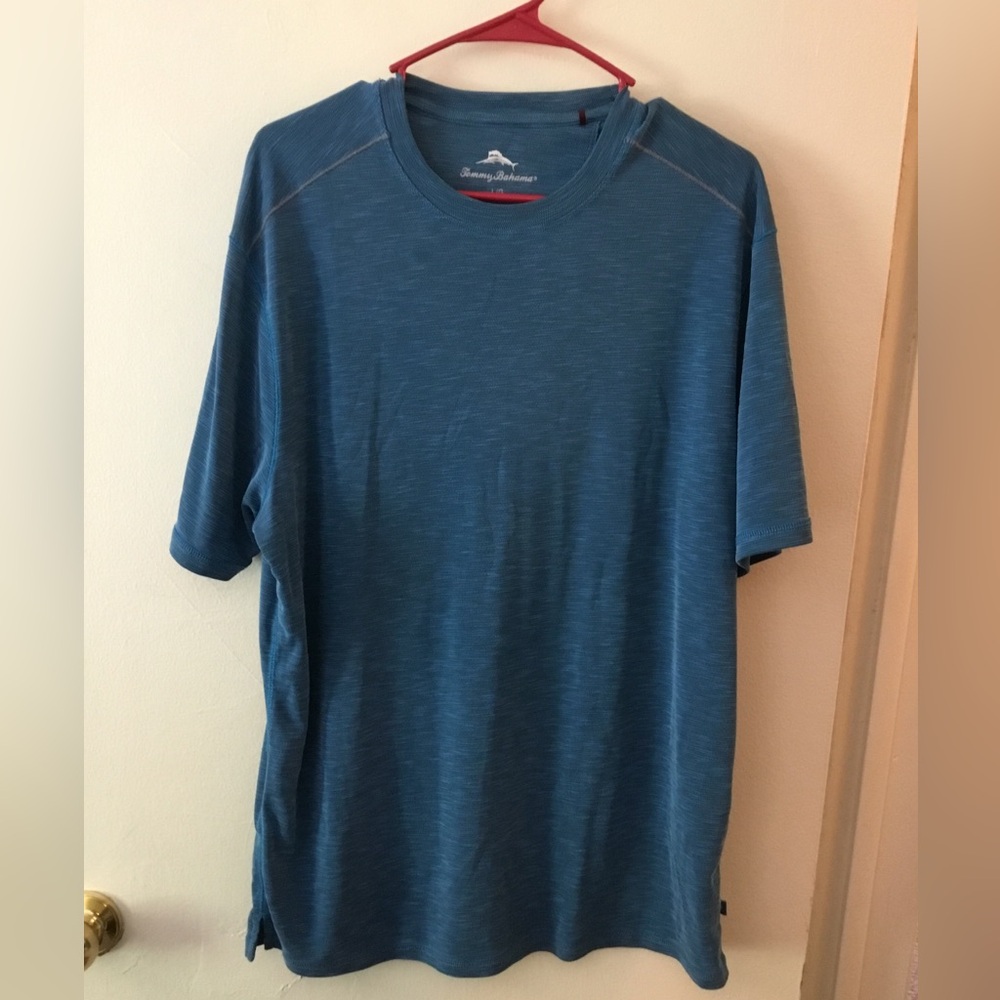 Tommy Bahama Teal-Blue Short Sleeve Crew Neck Shirt